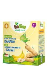 BIO NINO Organic Бебешки бисквитки БАНАН 100г. 8+мес. 2928