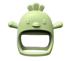 SEVI BEBE  Бебешка силиконова ръкавичка Пиле Зелена  BR11