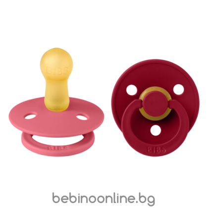  BIBS COLOUR, Coral/Ruby, 2 бр. Биберони 6-18 месеца/120254/