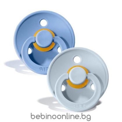 BIBS, Sky Blue/Baby Blue, 2 бр. Биберони 0-6 месеца 110214 @