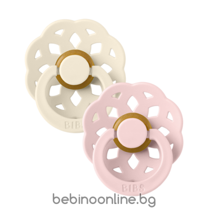 BIBS Boheme, Ivory/Blossom, 2 бр. Биберони 6-18 месеца   240107