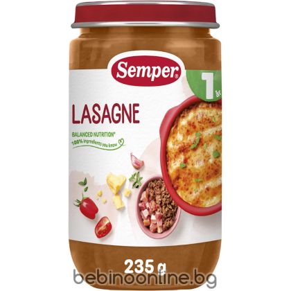SEMPER ЯСТИЕ Лазаня 12+мес., 235 гр.  9767