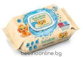 BEBELAN Мокри  кърпи с Невен и Лайка 80 бр.