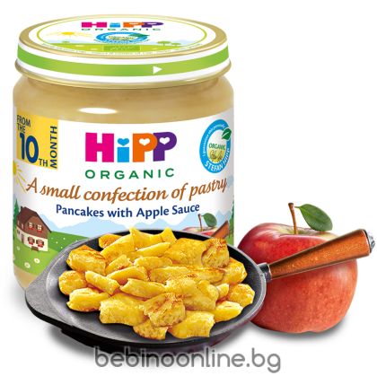 HiPP  БИО Бебешко пюре Палачинки с мус от ябълки 250г. 5100