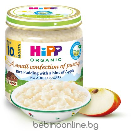 HiPP  БИО Бебешко пюре Мляко с ориз и ябълка  250г.  5110