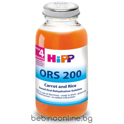 HIPP СОК ORS 200 Ориз и морков 4+ мес. 200 мл.   2300