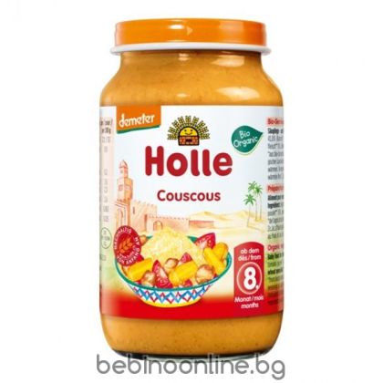 HOLLE зеленчуково пюре с пиле и кус-кус 220г. 6705