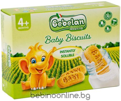 BEBELAN Бебешки  бързо разтворими бишкоти 4+ мес. 250 гр.