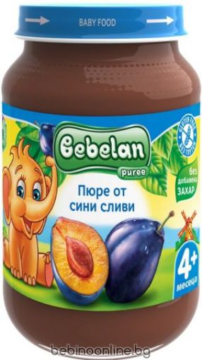 BEBELAN PUREE Бебешко пюре Сливи 4+ мес. 190 г. 1410