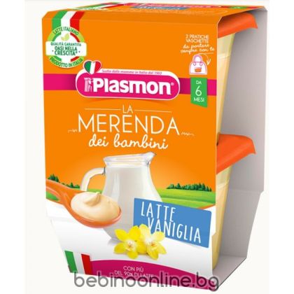 PLASMON  Млечен десерт ванилия 6-36м.+ 2х120гр.  3827
