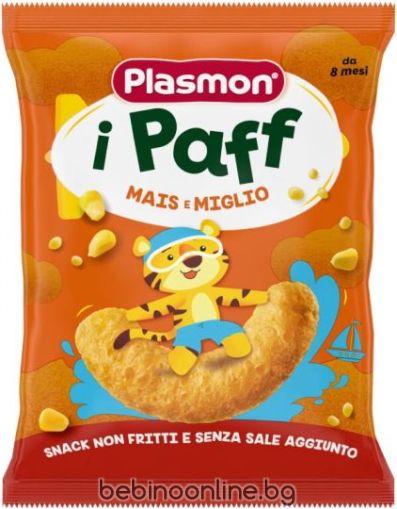 PLASMON PAFF Хрупанки с Царевица и просо 8+ мес. 1894 