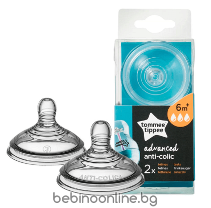  Tommee Tippee Биберони Anti-Colic Plus Fast 3 капки 6м+  
