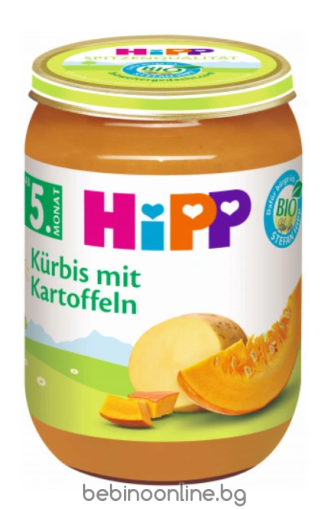 HiPP БИО Бебешко пюре Тиква с картоф  4м.+190 г. 4145