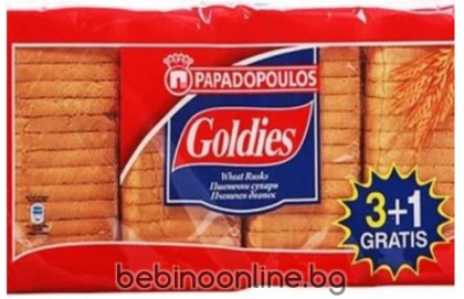 PAPADOPOULOS   Goldies Пшенични сухари 3+1   510 гр