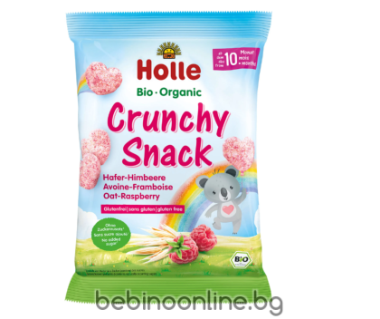 HOLLE  Био снакс с овес и малини 8+мес.30г 