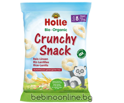 HOLLE  Био снакс ориз и леща  8+ мес.25гр.  9980