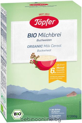 TOPFER БИО МЛЕЧНА инст.каша с Елда 6+ мес. 200 гр.