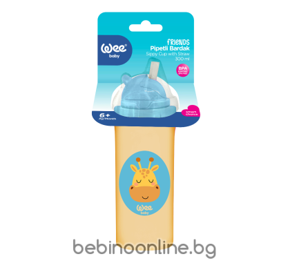 WEE BABY  Friends Чашка със сламка 300 ml.№395