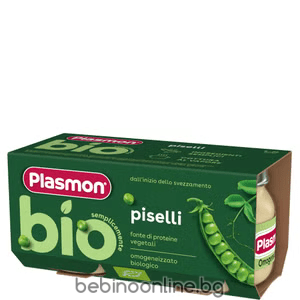 PLASMON БИО Бебешко  зеленчуково пюре Грах,4м+ 2х80 гр.  1446