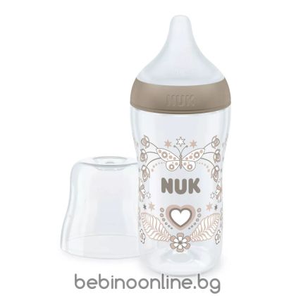 NUK Perfect Match бебешко  шише  сил. биб. 260мл.,M, 3+мес. 216.014