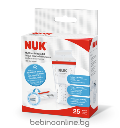 NUK Стерилни пликч. за кърма x 25 бр.180мл.  252.126