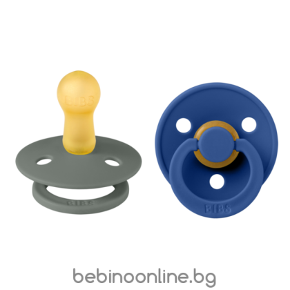 BIBS Биберони  COLOUR, Pine/Cornflower, 2 бр. 0-6 мес./110434/