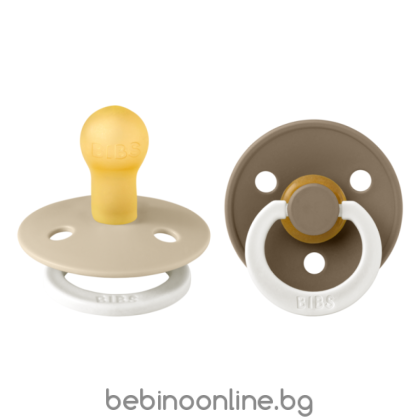 BIBS Биберони COLOUR Vanilla GLOW/Dark Oak GLOW 2бр. 0-6 мес./110244/