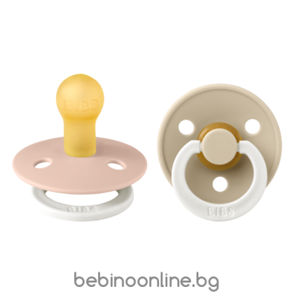 BIBS Биберони COLOUR Blush GLOW/Vanilla GLOW,  2бр. 0-6 мес./110243/