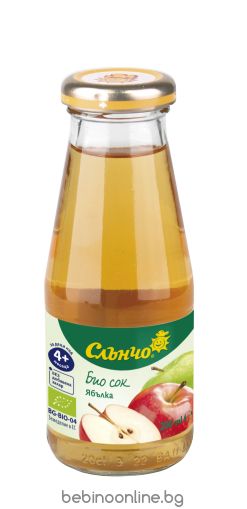 СЛЪНЧО БИО  бебешки сок Ябълка 200мл.