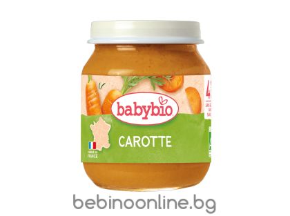 BABYBIO БИО бебешко пюре Моркови 4+ мес. 130 гр