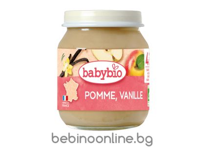 BABYBIO БИО   бебешко плодово пюре Ябълка 4+ мес.,130гр.