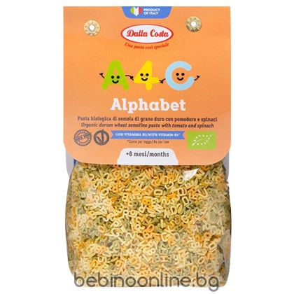 DALLA COSTA  Био бебешка паста букви и цифри 200гр.