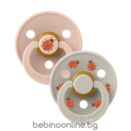 BIBS Биберони Studio COLOUR Ladybug/Blush, 0-6 месеца/11025101/