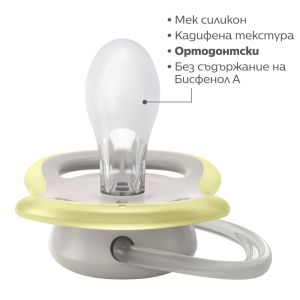 PHILIPS AVENT  Ultra Air Happy ортодонтични залъгалки 0-6м с декорация Ябълка и Круша 2 бр.0519.01