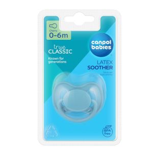 CANPOL Каучукова залъгалка-черешка , Nude, 0-6м.23/223/син,бежов.сив/