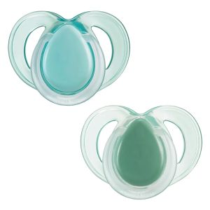 TOMMEE TIPPEE Ортодонтични залъгалки Night Time 6–18м, тъмно зелено, 2 бр.Код: TT.0279