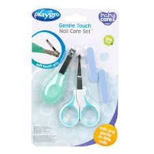 PLAYGRO Хигиенен комплект Грижа за бебешки нокти Gentle Touch, 0м+Код: PG.0853