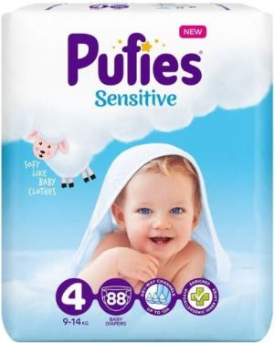 PUFIES SENSITIVE   ГАЩИ 4 Maxi Pack  (9-15) МEGA PACK-88 бр