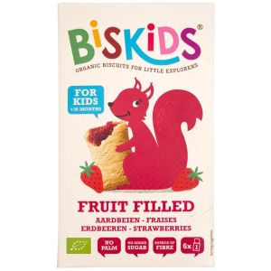 BELKORN BisKids Био детски бисквити с ягодов пълнеж  3+год., 120г