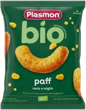 PLASMON BIO PAFF Хрупанки с Царевица и просо 8+ мес. 15 г. 1887