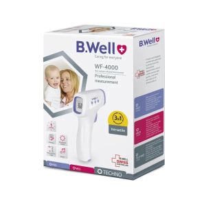 B.WELL WF-4000 безконтактен термометър инфрачервен, 1 s., 0-110 С, памет, мултифункци. – /тяло, вода, въздух, предмети/