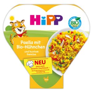 HIPP БИО БЕБЕШКО МЕНЮ   Паеля с пиле и зеленчуци 12м+ 250 гр.  в купичка 8661