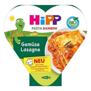 HIPP БИО БЕБЕШКО МЕНЮ Лазаня със зеленчуци 12м/+ 250 гр. , в купичка 7904