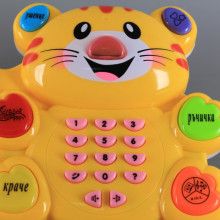 ВЕГА ТОЙС Бебешко играчка- музикално Телефонче Коте Лъки с български език  код 9317