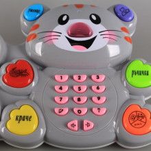 ВЕГА ТОЙС Бебешко играчка- музикално Телефонче Коте Лъки с български език  код 9317