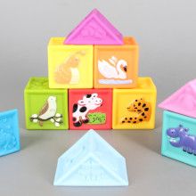 ВЕГА ТОЙС Бебешка  играчка Гумени кубчета и пирамидки  код 200299512