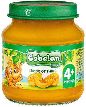 BEBELAN PUREE БИО  еднокомпонентно бебешко пюре от  Тиква 4+ мес. 125 г. 5968