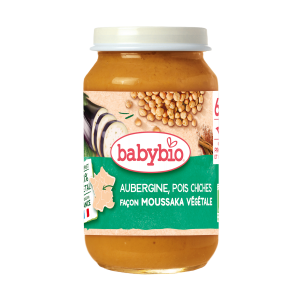 BABYBIO БИО Био бебешко пюре Вегетарианска Мусака с патладжан, нахут, домати 6+ мес. 200гр.