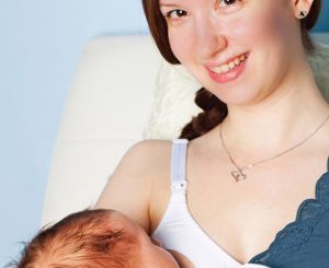 SEVI BEBE MYSAY  Сутиен за КЪРМЕНЕ  с отвор и механизъм за отваряне цвят пудра/ размер 80 