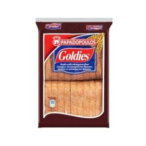 PAPADOPOULOS Пълнозърнести сухари Goldies двойни 160гр.